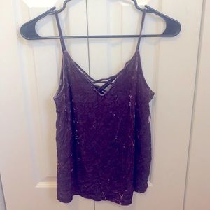 NWOT Purple “velvet” Tank Top